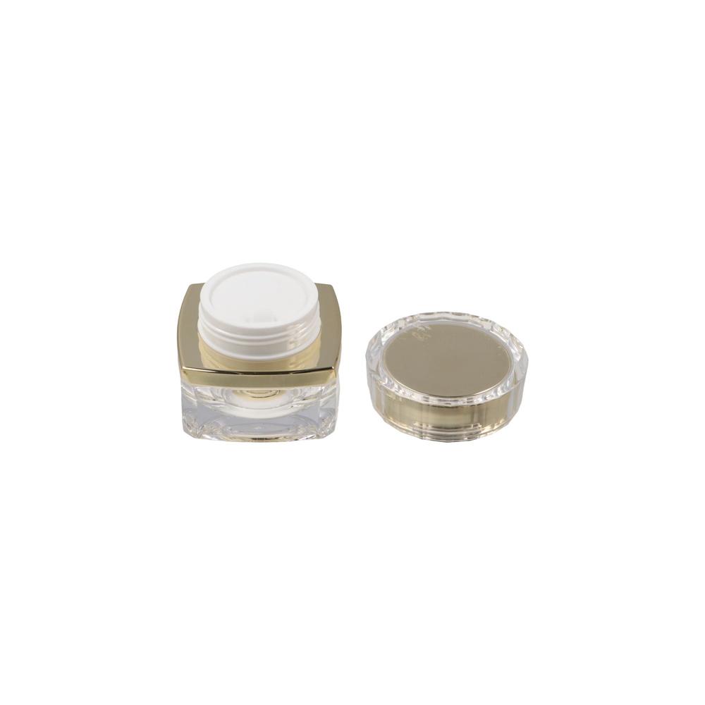 Luxury Skincare Jars - 詰め替え可能な高級フェイスクリームポット ゴールドパープル 5-50g メイクアップジャー 空のリップバームローション容器 スキンケア用
