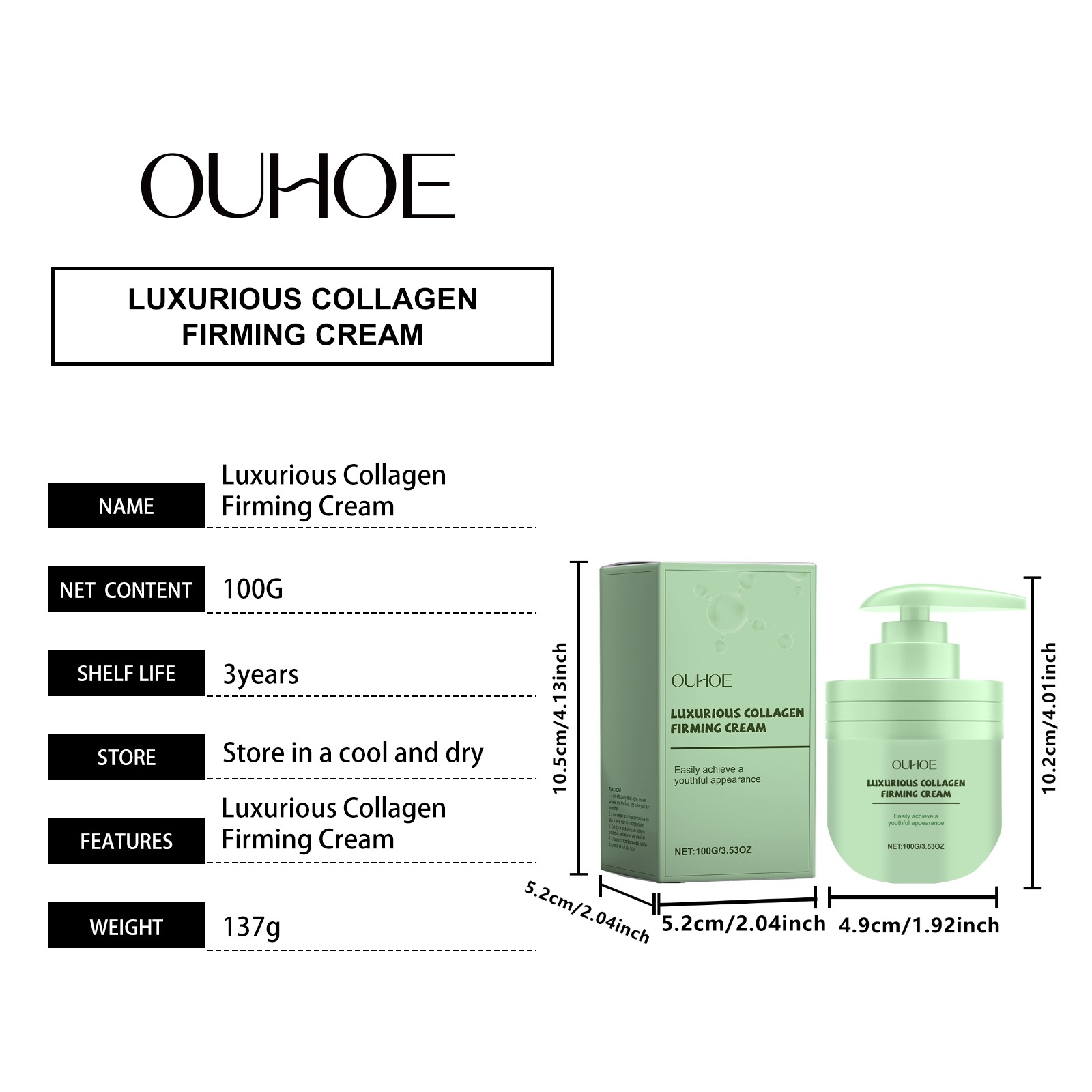 100g コラーゲンペプチドクリーム トリプルバリア保湿 シ - Luxury Skincare Jars のレビューと価格