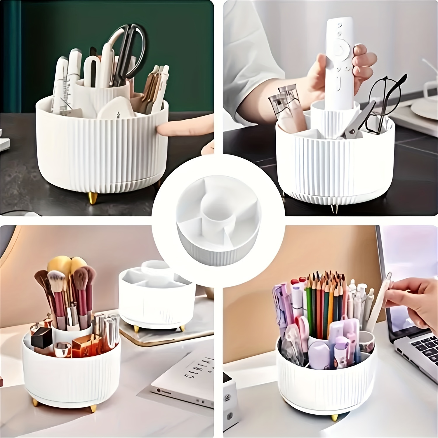 360度回転式化粧品収納ボックス - 5つのコンパートメント - Luxury Skincare Design のレビューと価格
