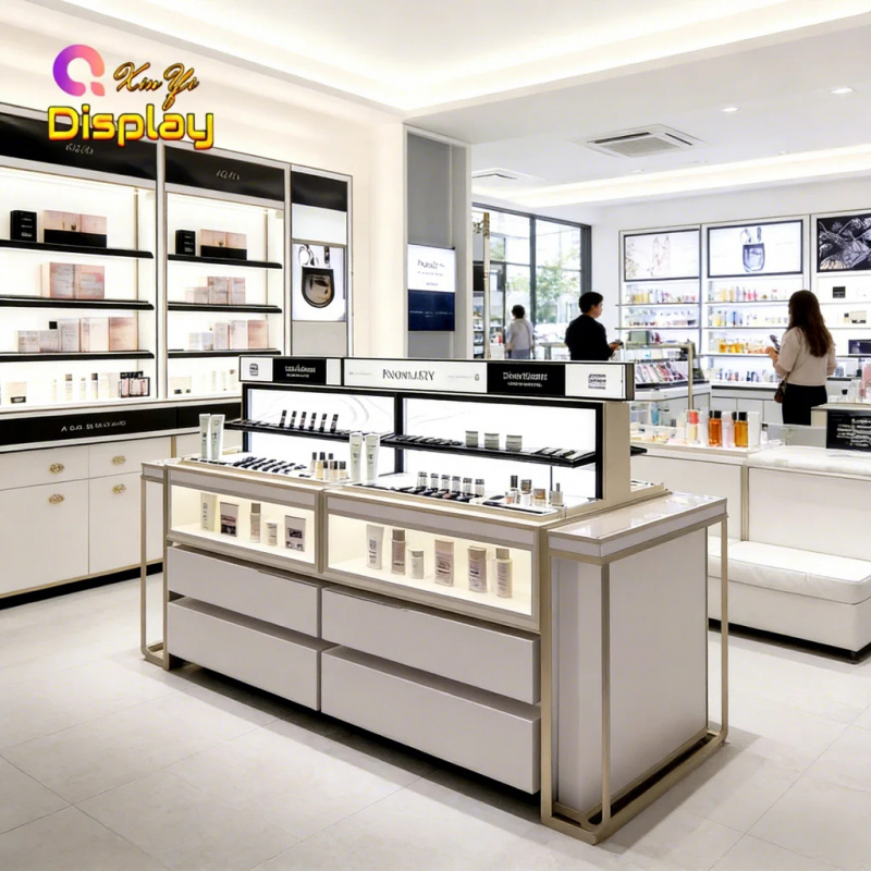 カスタム高級スキンケアショップ什器　スタイリッシュなLED照 - Luxury Skincare Retailers のレビューと価格