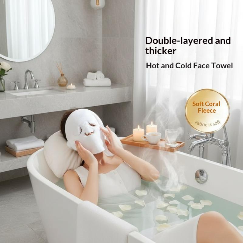 再利用可能な温冷湿布フェイスマスクタオル、贅沢な柔らかさ、お - Luxury Skincare And Spa のレビューと価格