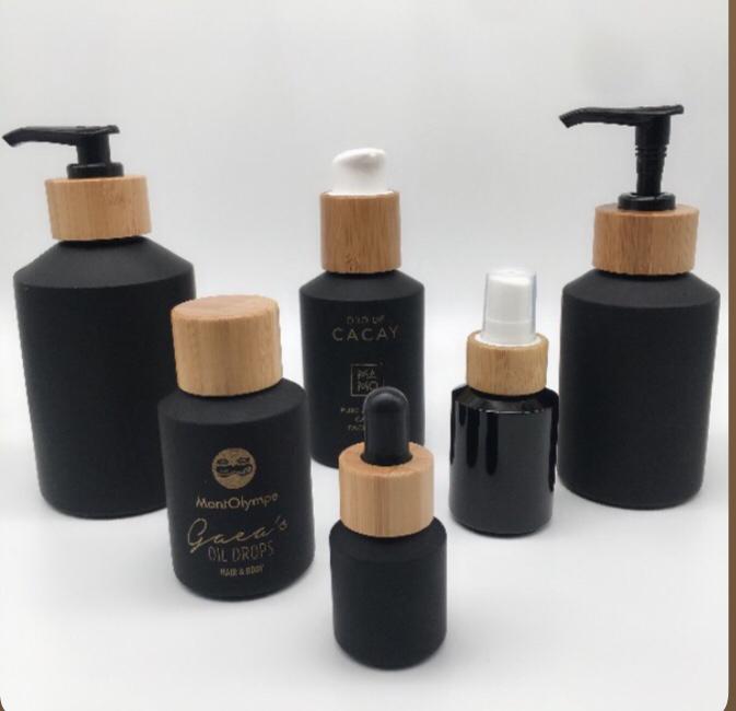 60個入り 120ml ブラックマットガラスクリームジャー  - Luxury Skincare Jars のレビューと価格