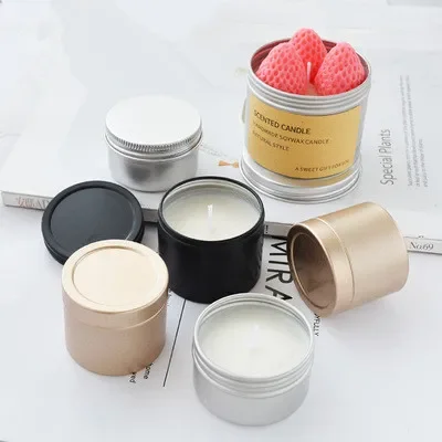 高級キャンドルジャー 蓋付き 丸型キャンドル容器 空の収納ボ - Luxury Skincare Jars のレビューと価格