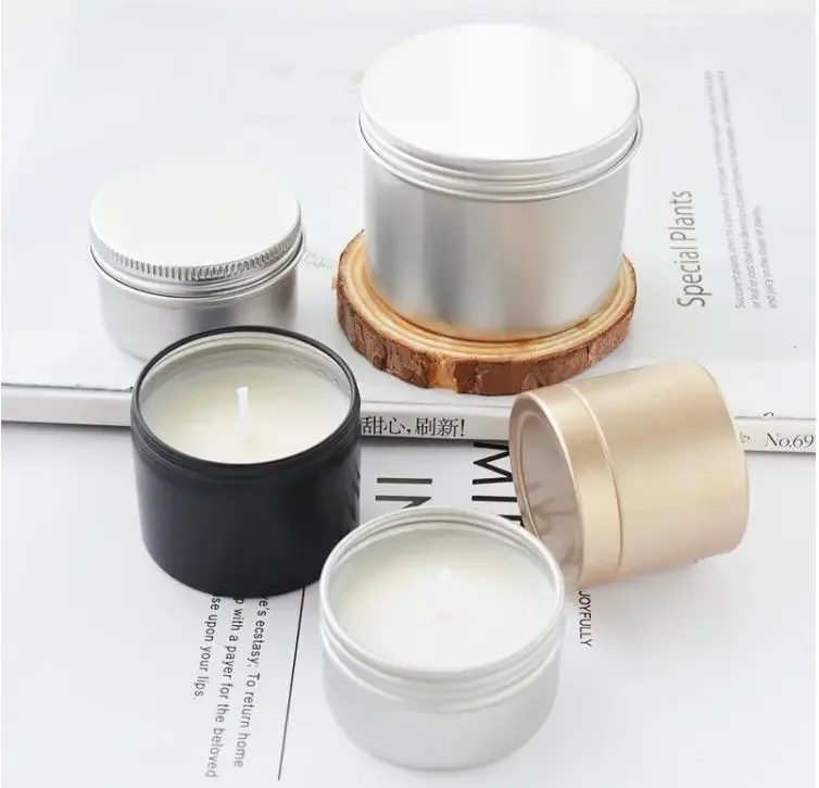 高級キャンドルジャー 蓋付き 丸型キャンドル容器 空の収納ボ - Luxury Skincare Jars のレビューと価格