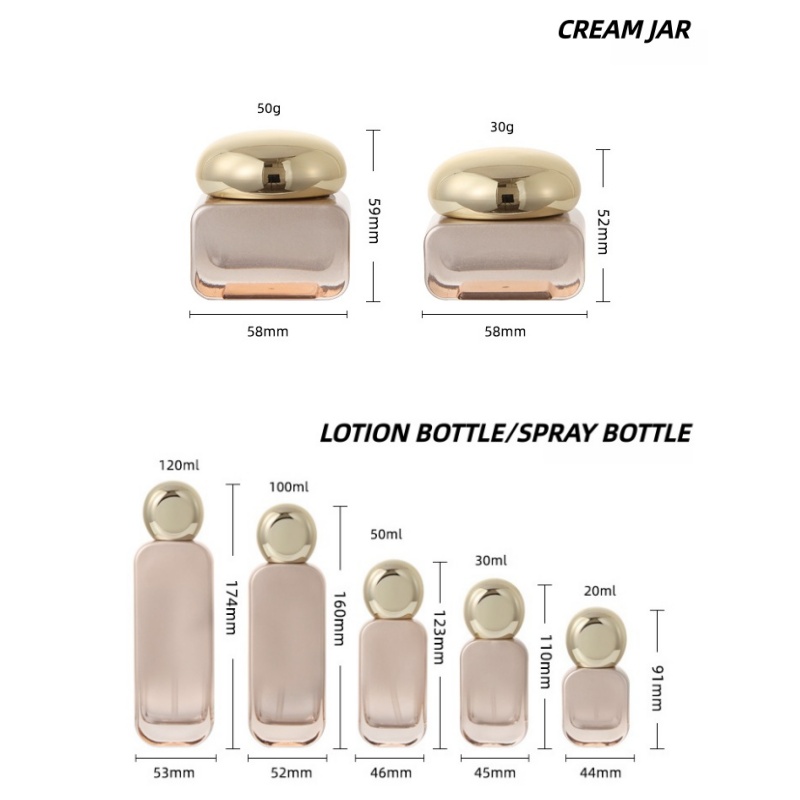 【ロゴカスタム】1個 グラデーションオレンジボトルセット 高 - Luxury Skincare Jars のレビューと価格